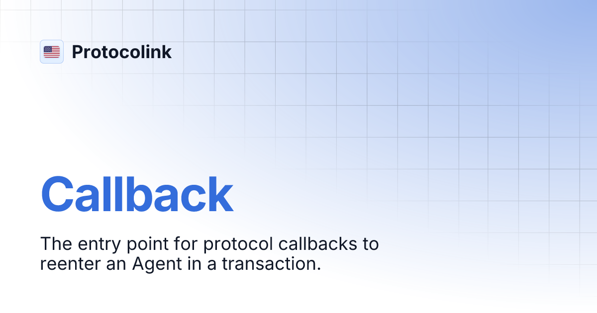 Callback | Protocolink